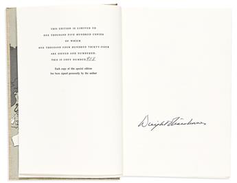 EISENHOWER, DWIGHT D. White House Years: Mandate for Change 1953-1956 and Waging Peace 1956-1961. Each Signed, on blank facing limitati